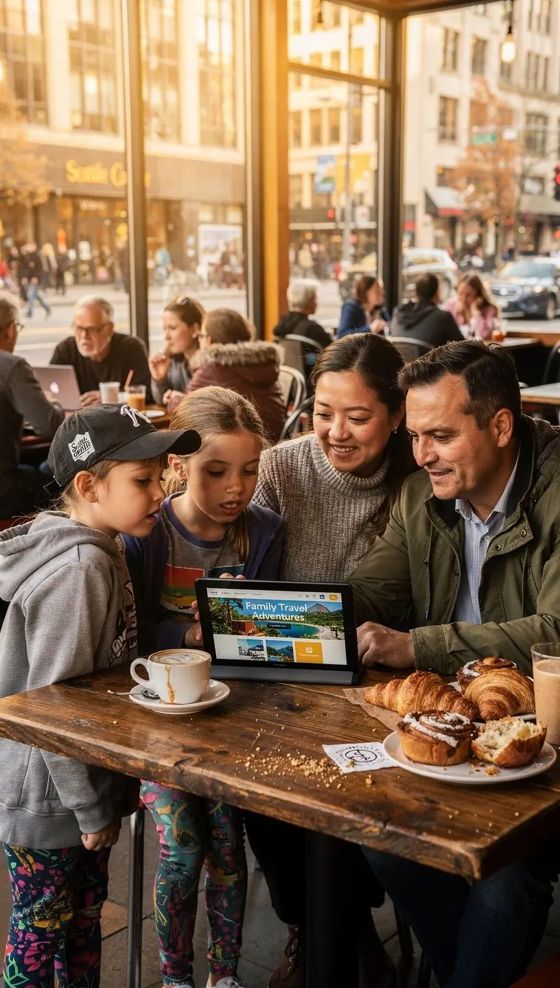 Kobieta z dzieckiem w wózku, korzystająca z rampy dostępu.